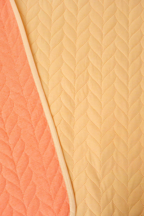 Yellow Ultrasonic Reversible Double Quilted Bedspread & Pique 180x240 Cm