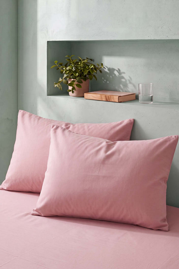Pudra Pamuklu 2Li Yastık Kılıfı 50X70 Cm