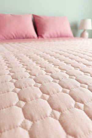 Pudra Doremi Çift Taraflı Çift Kişilik Kapitone Pike Yatak Örtüsü 200X220 Cm