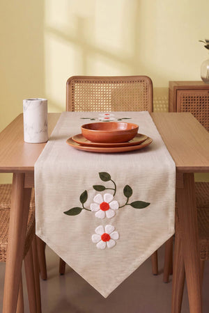 Pure Daisy Kasso Punch İşlemeli Runner 35X110 Cm