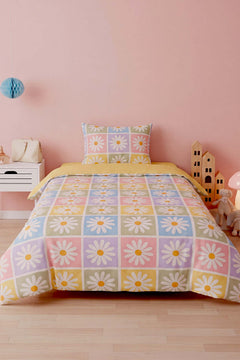 Candy Bloom Tek Kişilik Pamuklu Nevresim Takımı