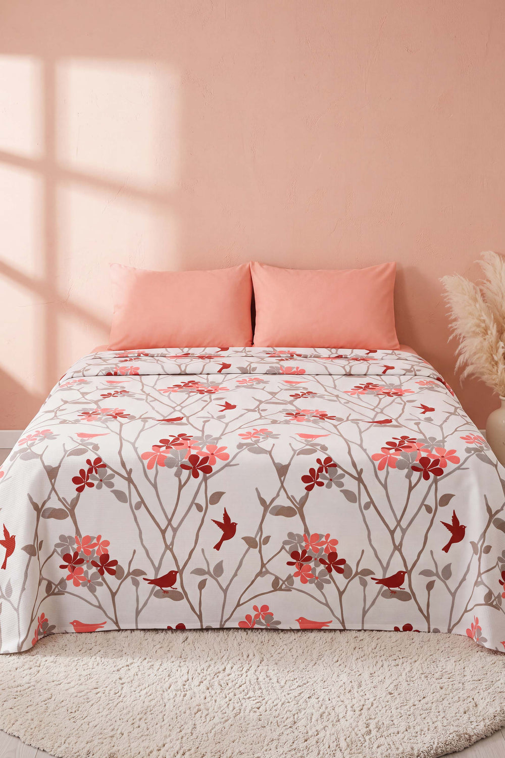 Pure Romance Double Printed Bedspread & Pique 210x230 Cm