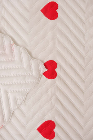 Amora Red Double Size Quilted Bedspread Multi-Purpose Bed Cover – 3 Pieces
