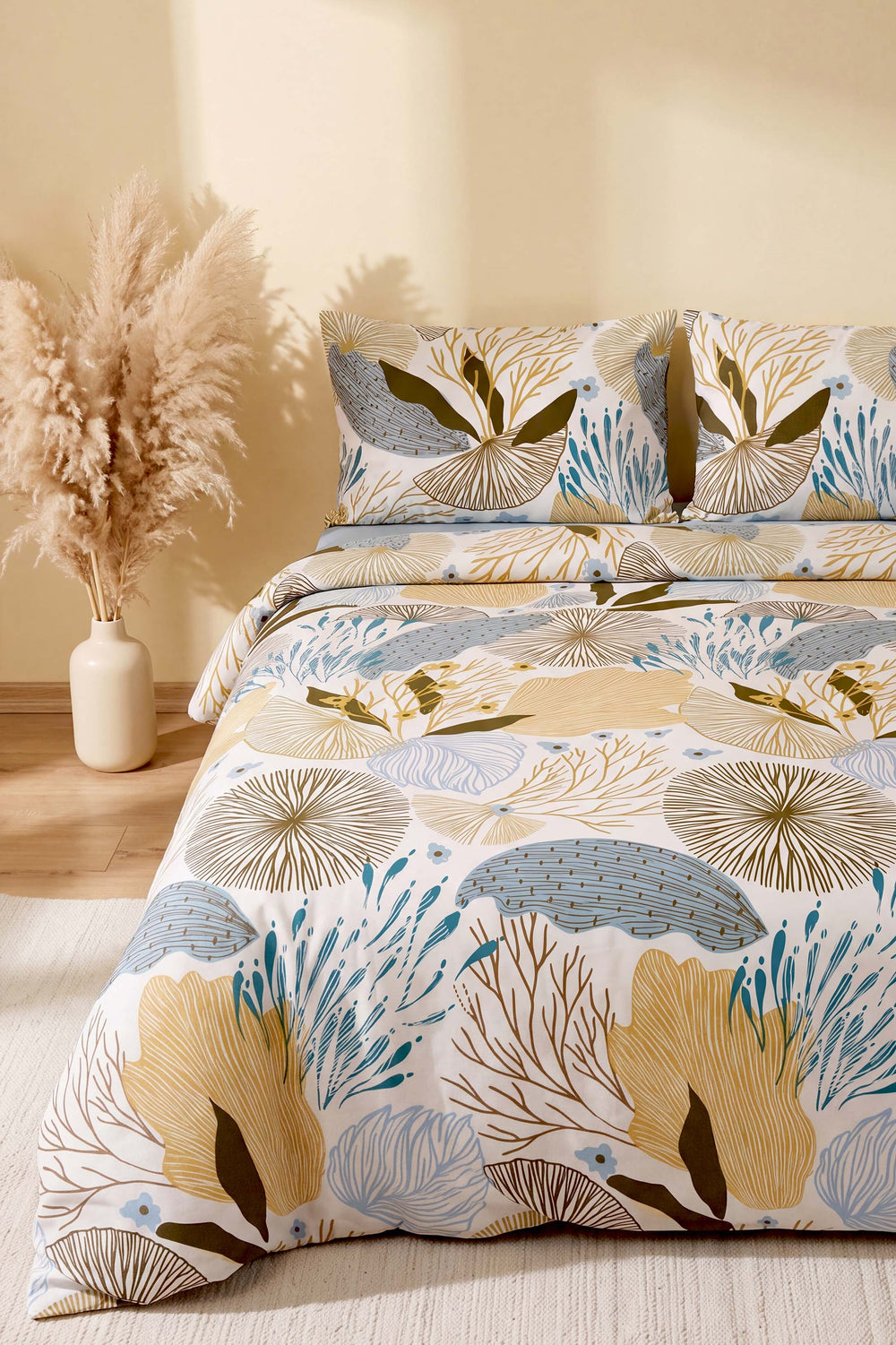 Dune Blue Double Duvet Cover Set 4 Pieces