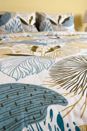 Dune Blue Double Duvet Cover Set 4 Pieces
