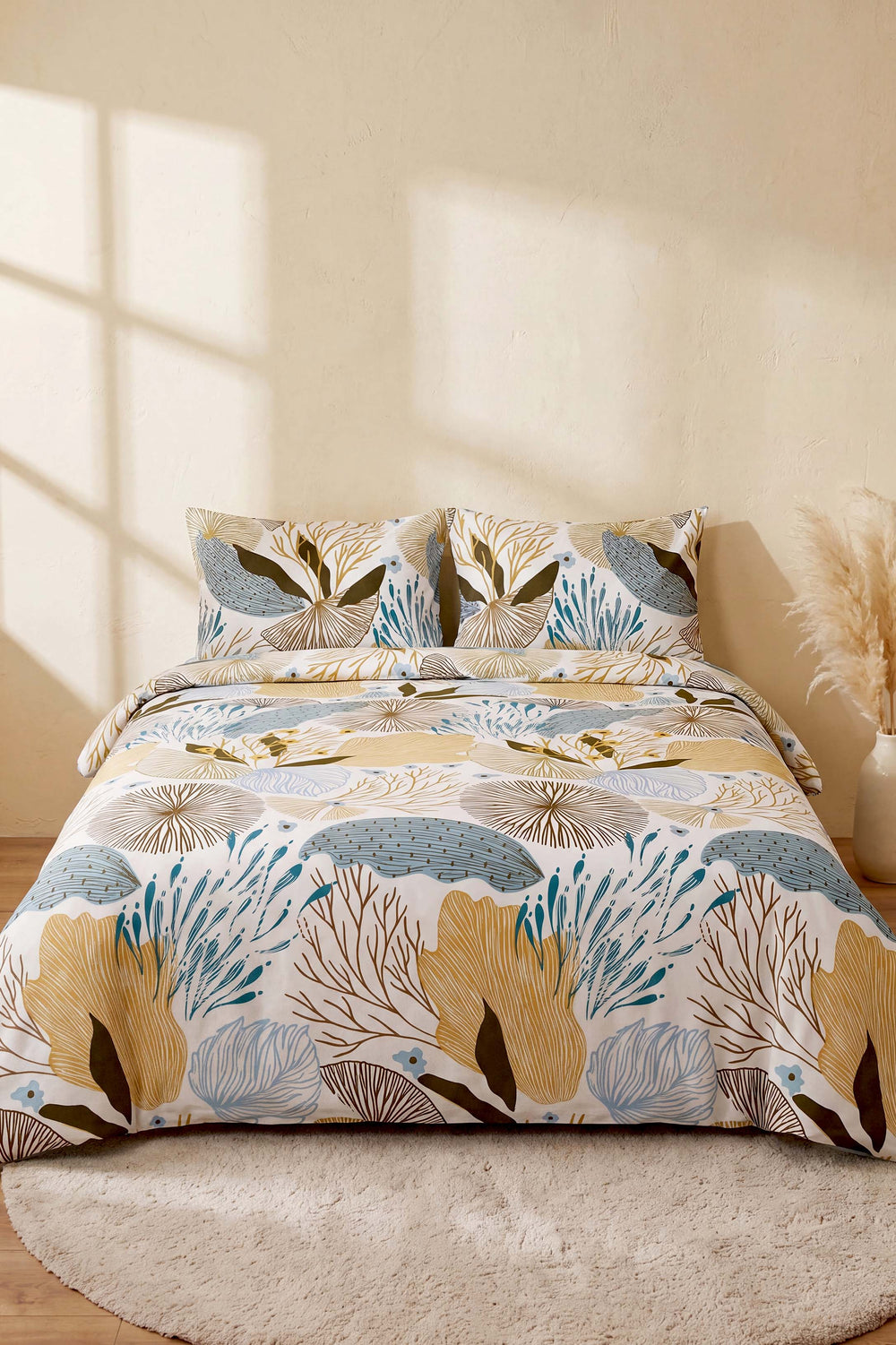 Dune Blue Double Duvet Cover Set 4 Pieces
