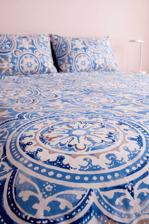 Tulip %100 Cotton Ranforce Double Duvet Cover Set 4 Pieces