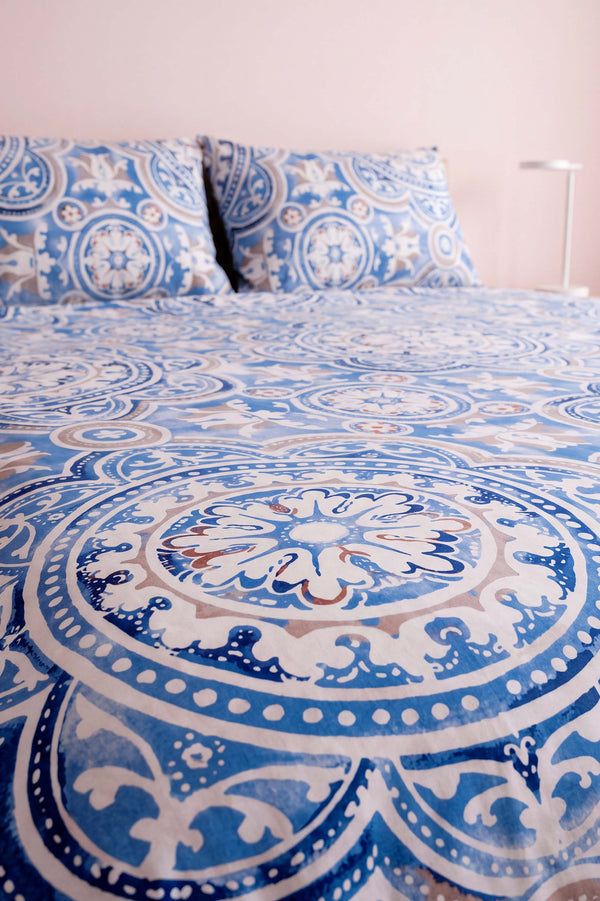 Tulip %100 Cotton Ranforce Double Duvet Cover Set 4 Pieces