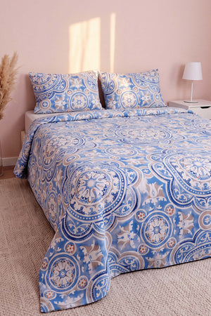 Tulip %100 Cotton Ranforce Double Duvet Cover Set 4 Pieces
