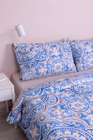 Tulip %100 Cotton Ranforce Double Duvet Cover Set 4 Pieces