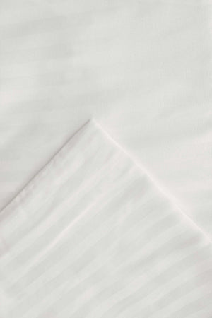 White Stripe Ranforce Double Duvet Cover Set 4 Pieces