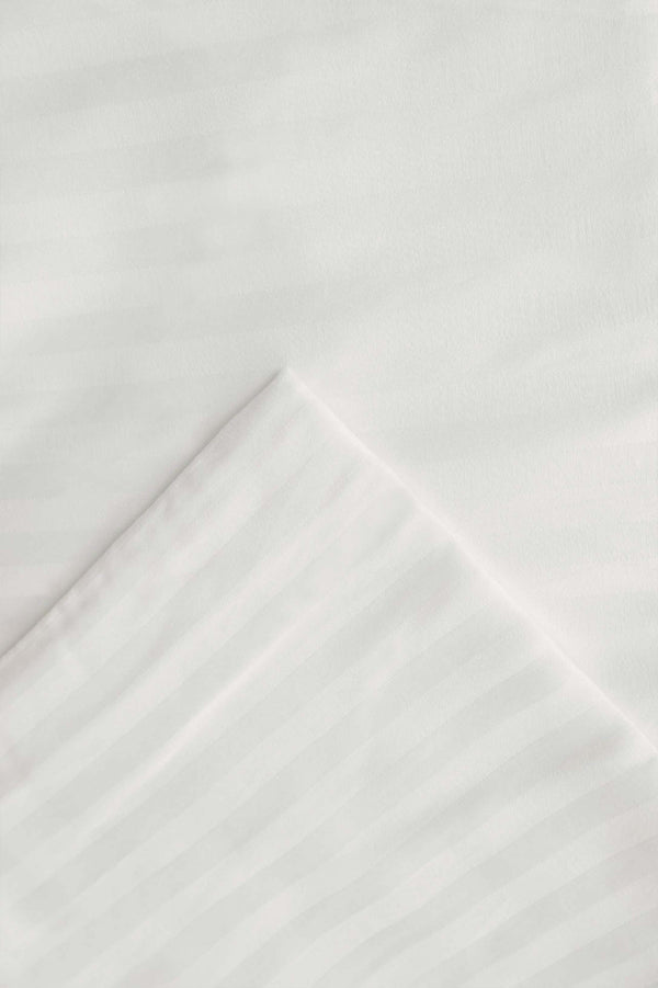 White Stripe Ranforce Double Duvet Cover Set 4 Pieces
