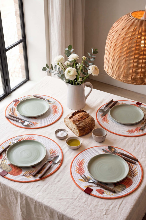 Pumpkin Cotton Woven Placemat 32X32 Cm
