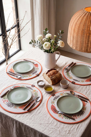 Botanical Cotton Woven Placemat 32X32 Cm