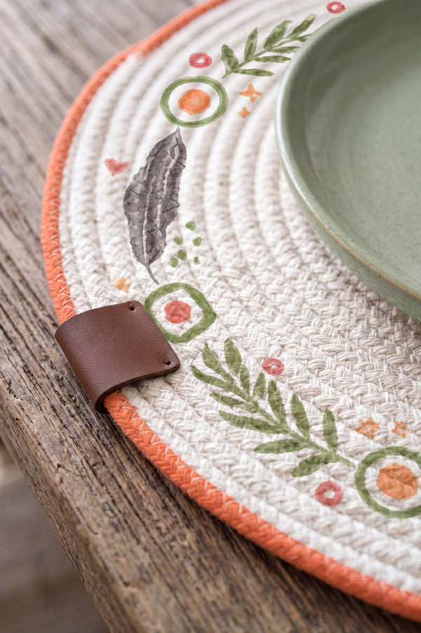 Botanical Cotton Woven Placemat 32X32 Cm
