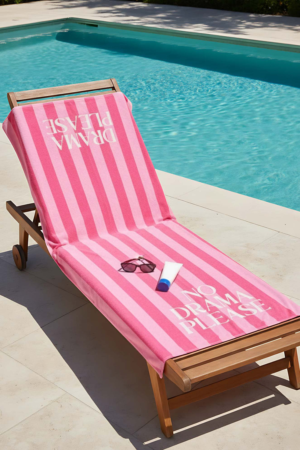 No Drama Please Striped Beach Towel 70x150 cm