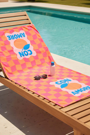 Con Amore Striped Beach Towel 70x150 cm