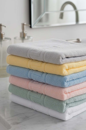 Pastel Greek 6-Piece 100% Cotton Hand Towel Set – 50×90 cm