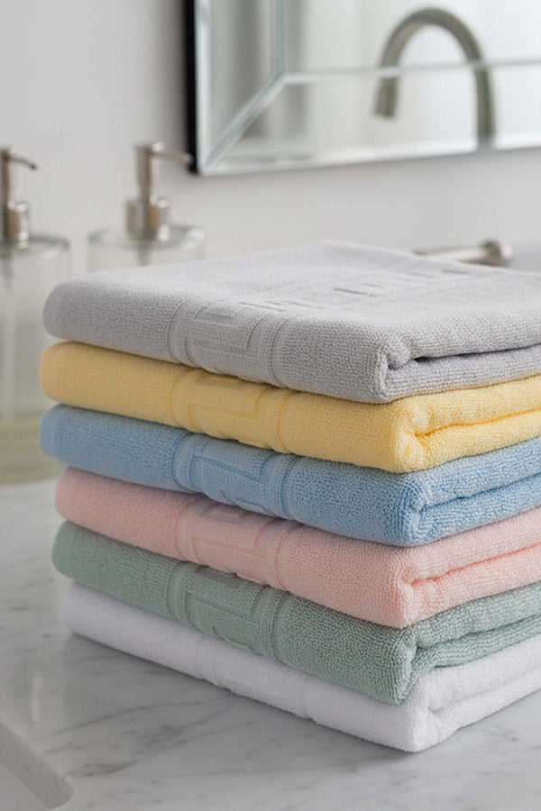 Pastel Greek 6-Piece 100% Cotton Hand Towel Set – 50×90 cm