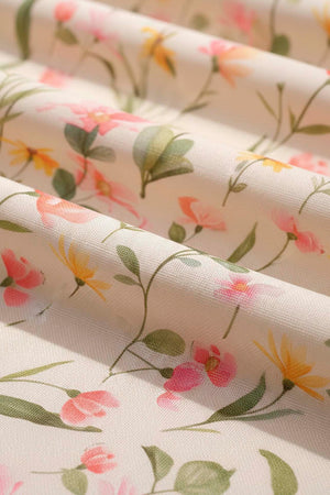 Botanical Tablecloth – Casual & Wipeable Polyester, Picnic/Kitchen Use, 140x200 cm