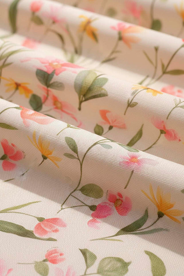 Botanical Tablecloth – Casual & Wipeable Polyester, Picnic/Kitchen Use, 140x200 cm