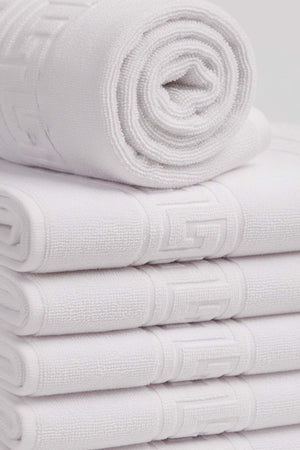 White Greek 6-Piece 100% Cotton Hand Towel Set – 50×90 cm