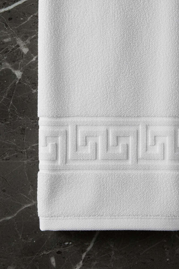 White Greek 6-Piece 100% Cotton Hand Towel Set – 50×90 cm