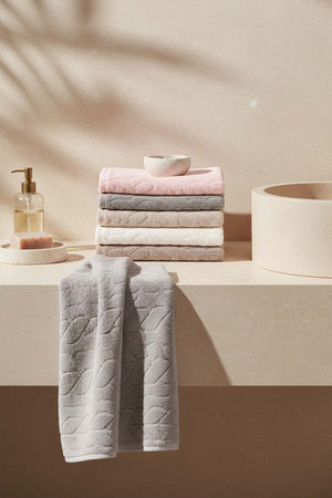 Soft İsba 6-Piece 100% Cotton Towel Set – 50×90 cm