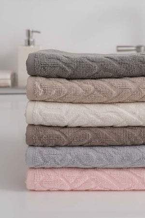 Soft İsba 6-Piece 100% Cotton Towel Set – 50×90 cm