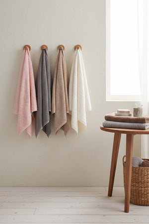 Soft İsba 6-Piece 100% Cotton Towel Set – 50×90 cm