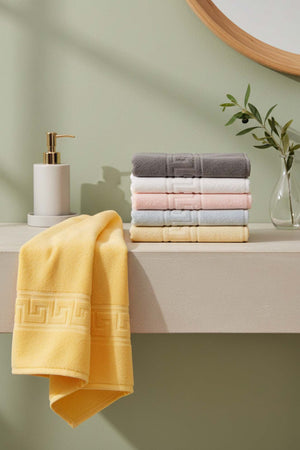 Lua Greek 6-Piece 100% Cotton Hand Towel Set – 50×90 cm