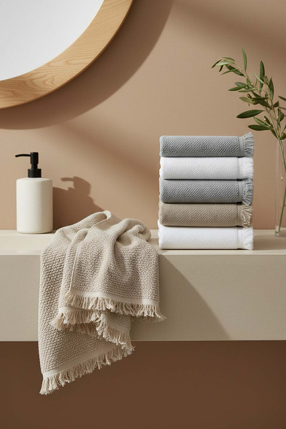 Jelena 6-Piece 100% Cotton Towel Set 50×90 cm