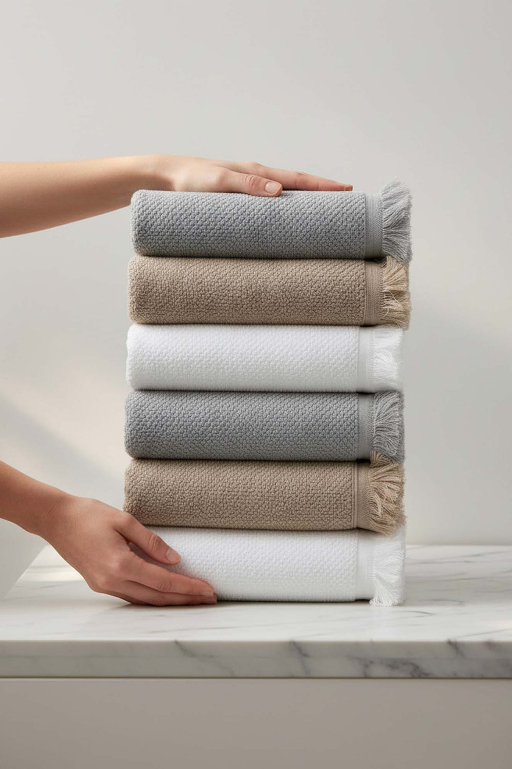 Jelena 6-Piece 100% Cotton Towel Set 50×90 cm