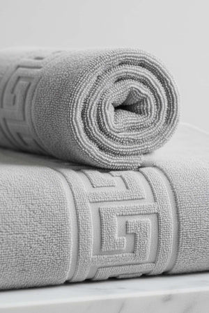 Grey Greek 2-Piece 100% Cotton Towel Set
