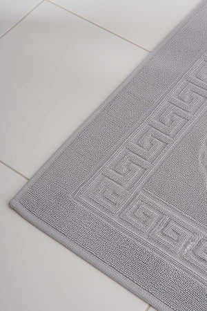 Grey Greek 2-Piece 100% Cotton Foot Towel Set – 50×70 cm