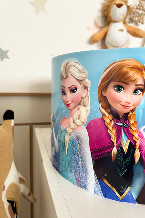 Elsa Themed Children's Room Pendant Lamp - 30cm Decorative Hanging Light with Adjustable Cable - Non-Toxic Water-Based Print
