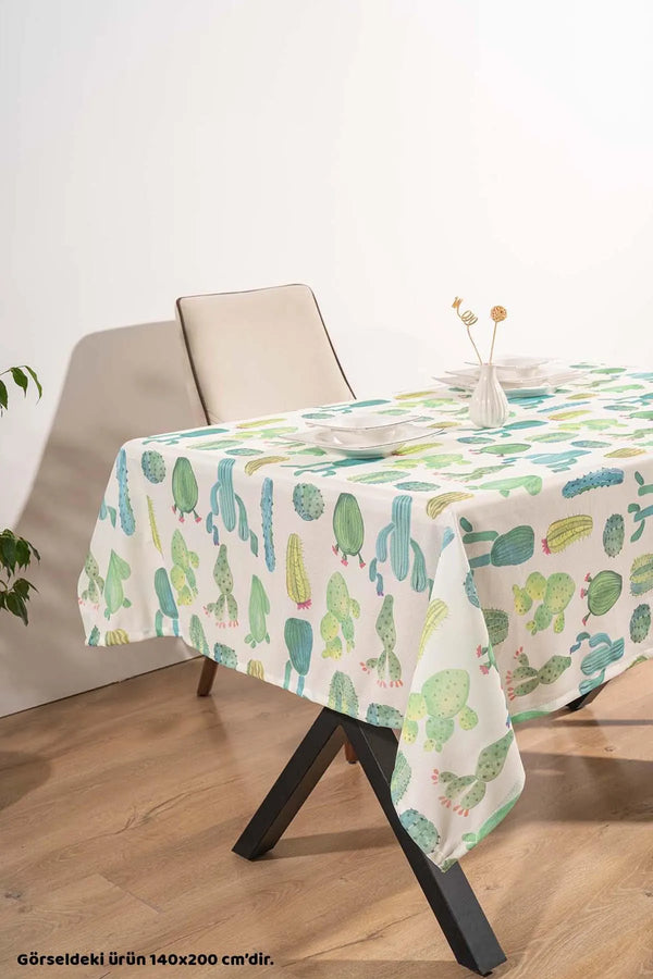 Cactus Patterned Tablecloth, Table Napkin, Picnic Cloth