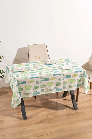 Cactus Patterned Tablecloth, Table Napkin, Picnic Cloth