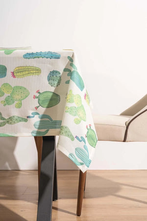 Cactus Patterned Tablecloth, Table Napkin, Picnic Cloth