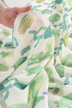 Cactus Patterned Tablecloth, Table Napkin, Picnic Cloth