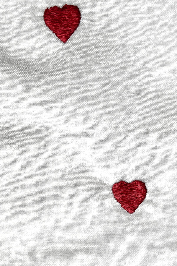 Luva Red Heart Embroidered Double Duvet Cover Set – 100% Cotton