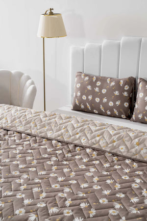 Brown Daisy Outlet Single Quilted Bedspread & Coverlet – Cotton