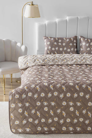 Brown Daisy Outlet Single Quilted Bedspread & Coverlet – Cotton