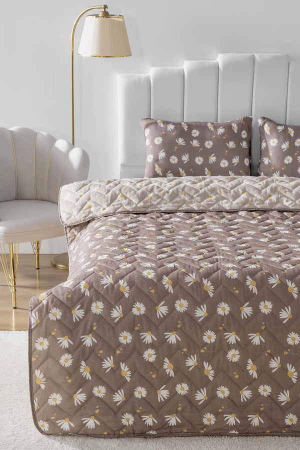 Brown Daisy Outlet Single Quilted Bedspread & Coverlet – Cotton