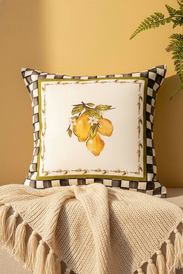 Linda Lemon Pattern Cushion Cover 45x45 cm