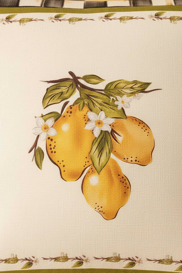 Linda Lemon Pattern Cushion Cover 45x45 cm