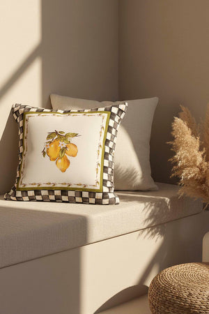 Linda Lemon Pattern Cushion Cover 45x45 cm