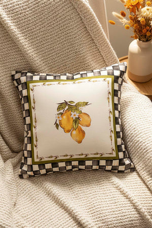 Linda Lemon Pattern Cushion Cover 45x45 cm