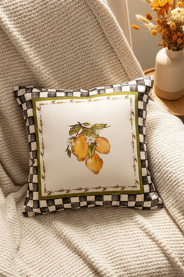 Linda Lemon Pattern Cushion Cover 45x45 cm