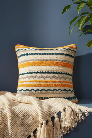 Ethnic Pattern Punch Decorative Cushion Cover 43x43 cm